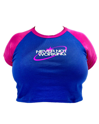 "Never Not WKG" Fuchsia Baby Tee-SQ9009578