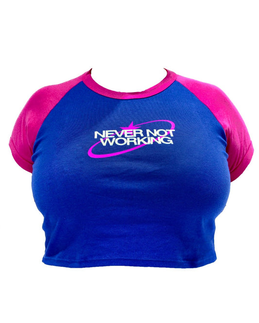 "Never Not WKG" Fuchsia Baby Tee-SQ9009578